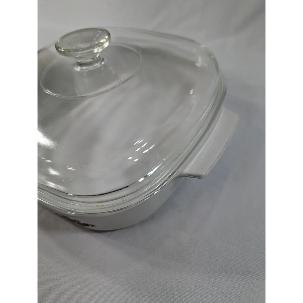 Corning Ware Le Romarin A-10-B Large Casserole Dish‎ 10x10x2 with Pyrex Lid